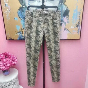 CAbi Diamondback Snakeskin Super Skinny Jeans